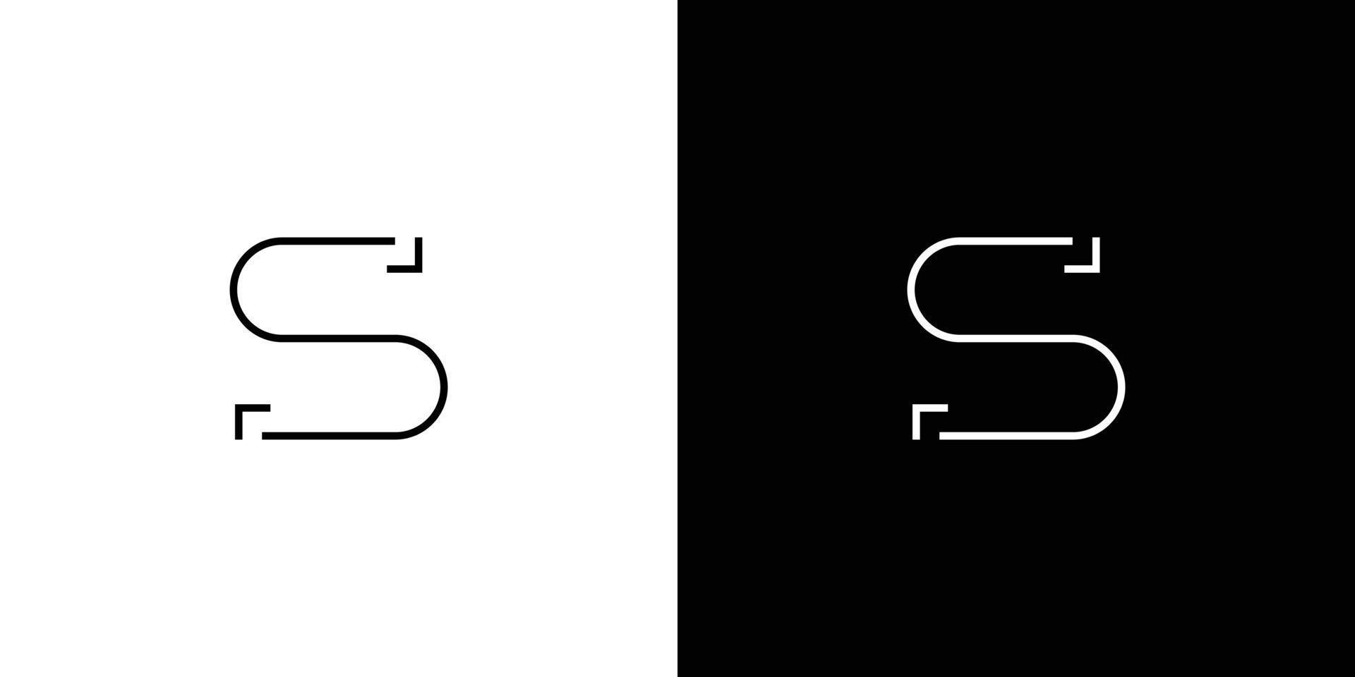 création de logo s simple et moderne vecteur