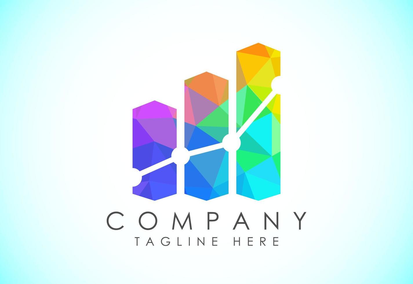 logo finance et comptabilité modèle vectoriel de conception de style art low poly, logo finance d'entreprise