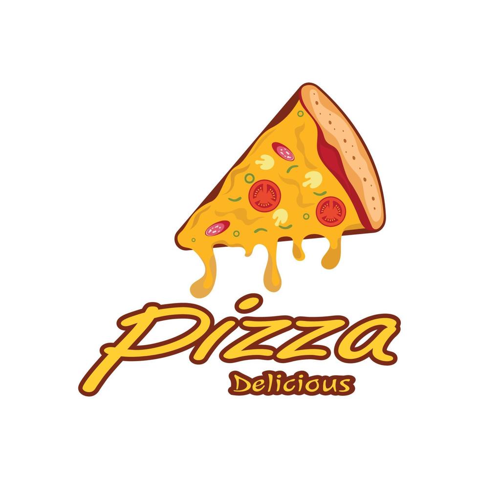 Pizza logo conception modèle illustration vecteur