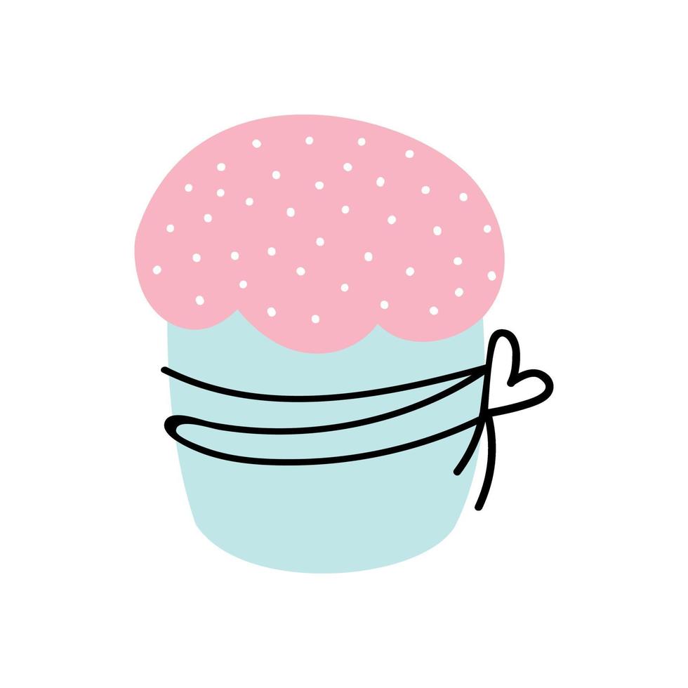 gâteau de Paques. cupcake de Pâques. illustration vectorielle vecteur