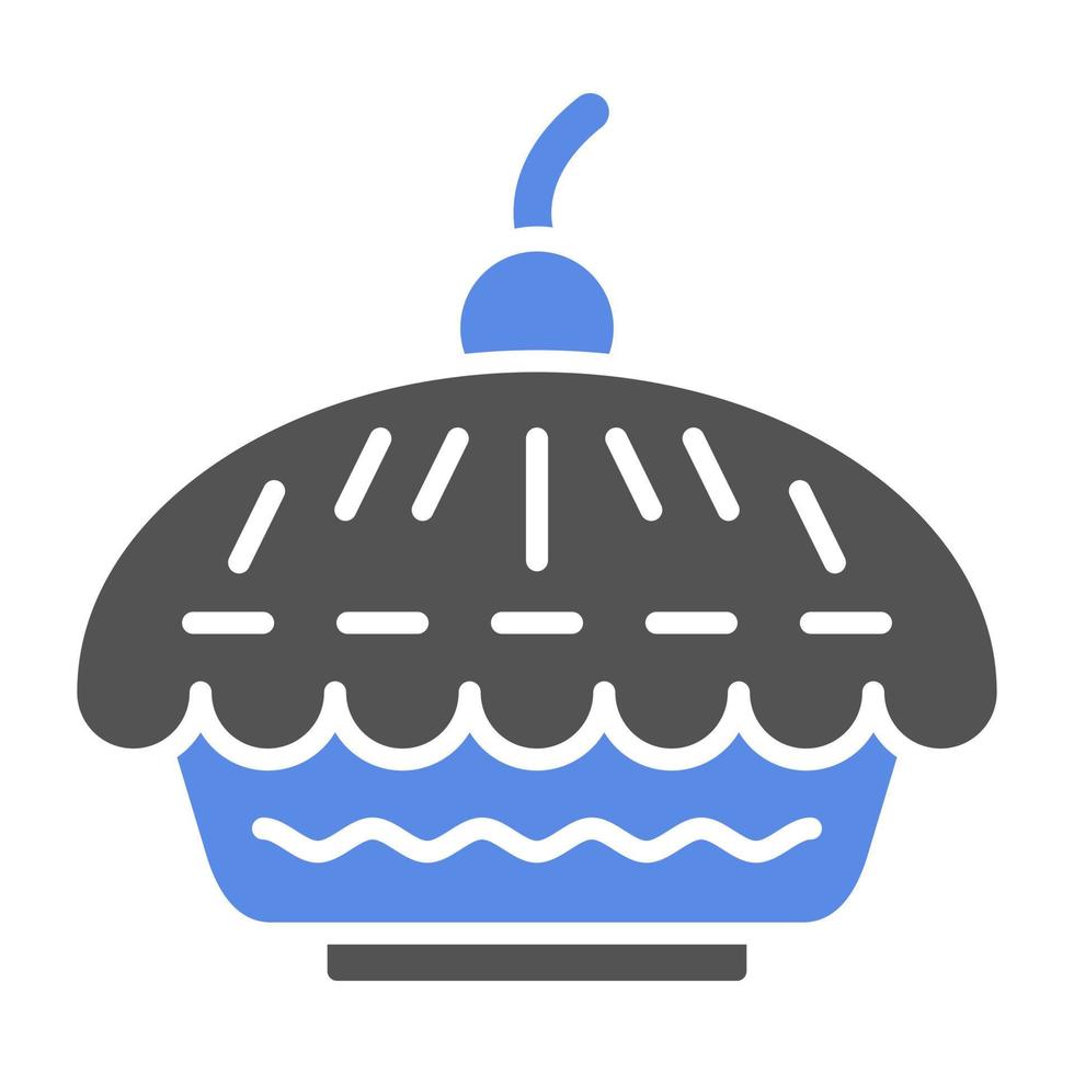 Cerise tarte vecteur icône style