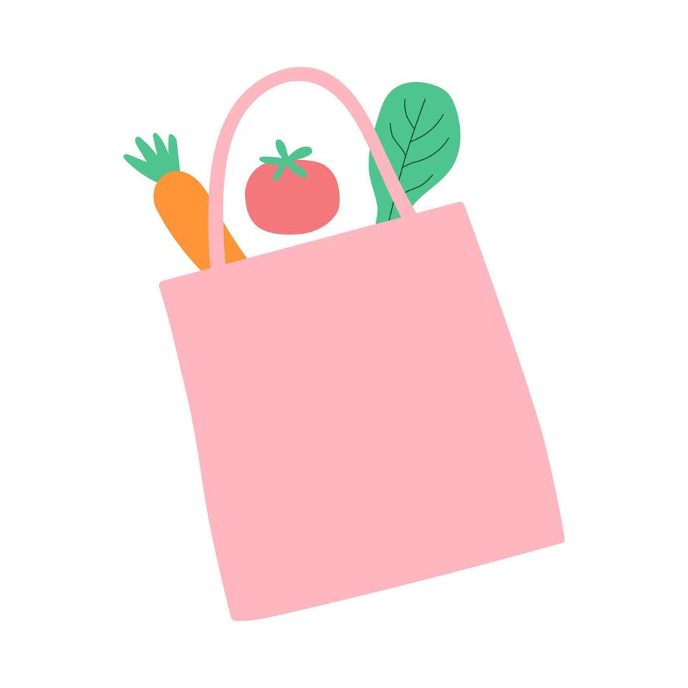légume sac. achats aliments. vecteur illustration