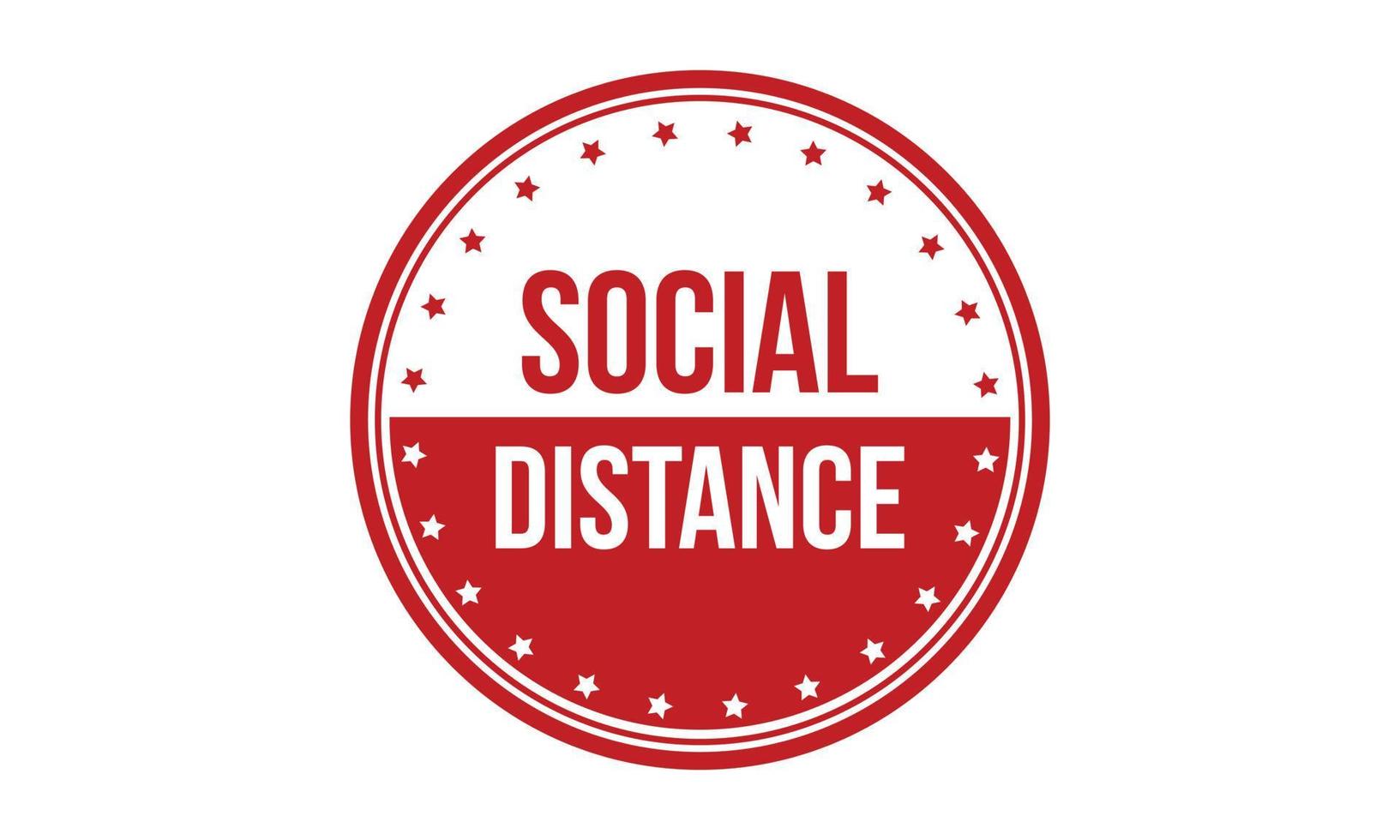 social distance caoutchouc timbre. rouge social distance caoutchouc grunge timbre joint vecteur illustration