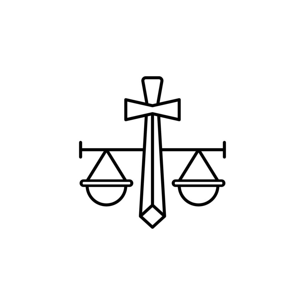 justice, équilibre vecteur icône