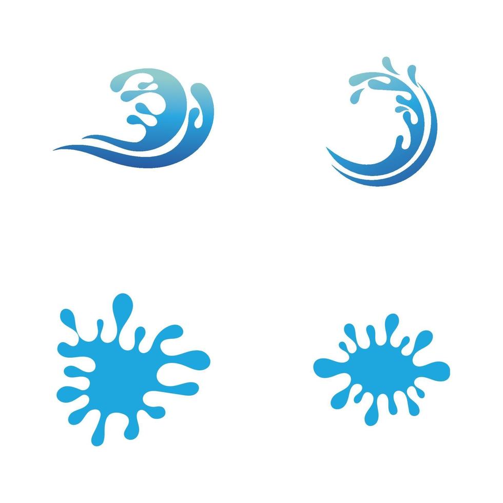 éclaboussures de logos de la nature de l'eau vecteur