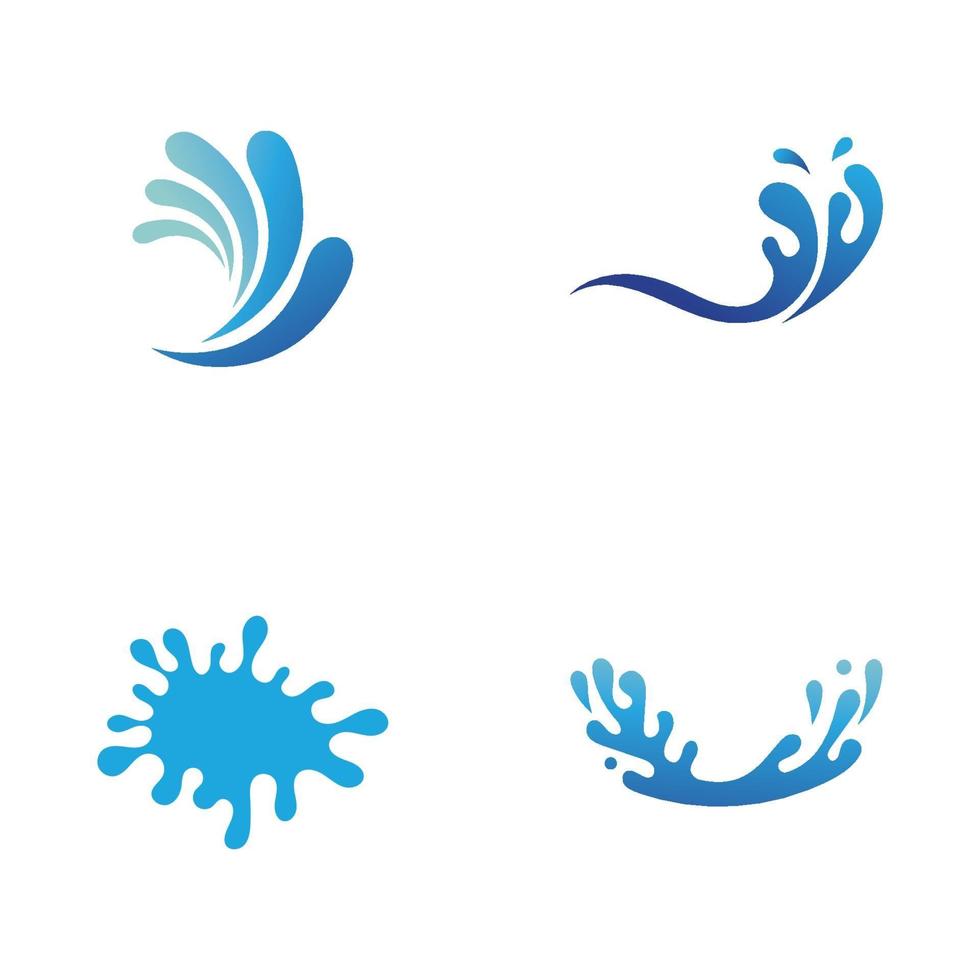 éclaboussures de logos de la nature de l'eau vecteur