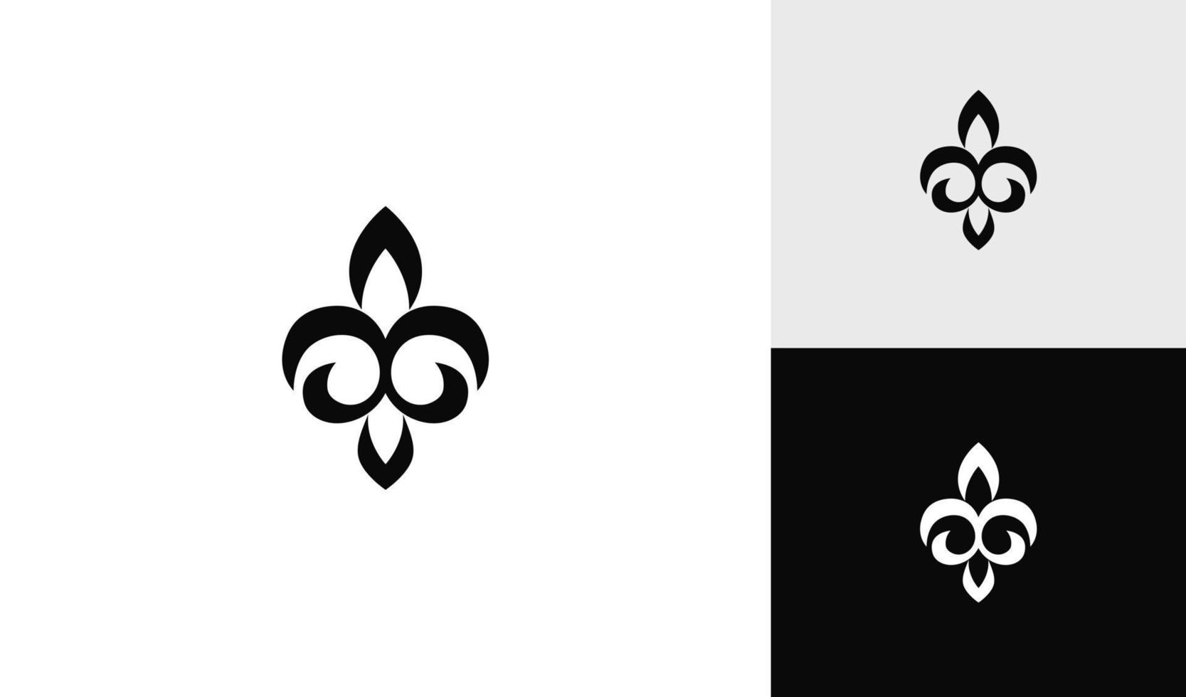 abstrait et ancien floral logo vecteur