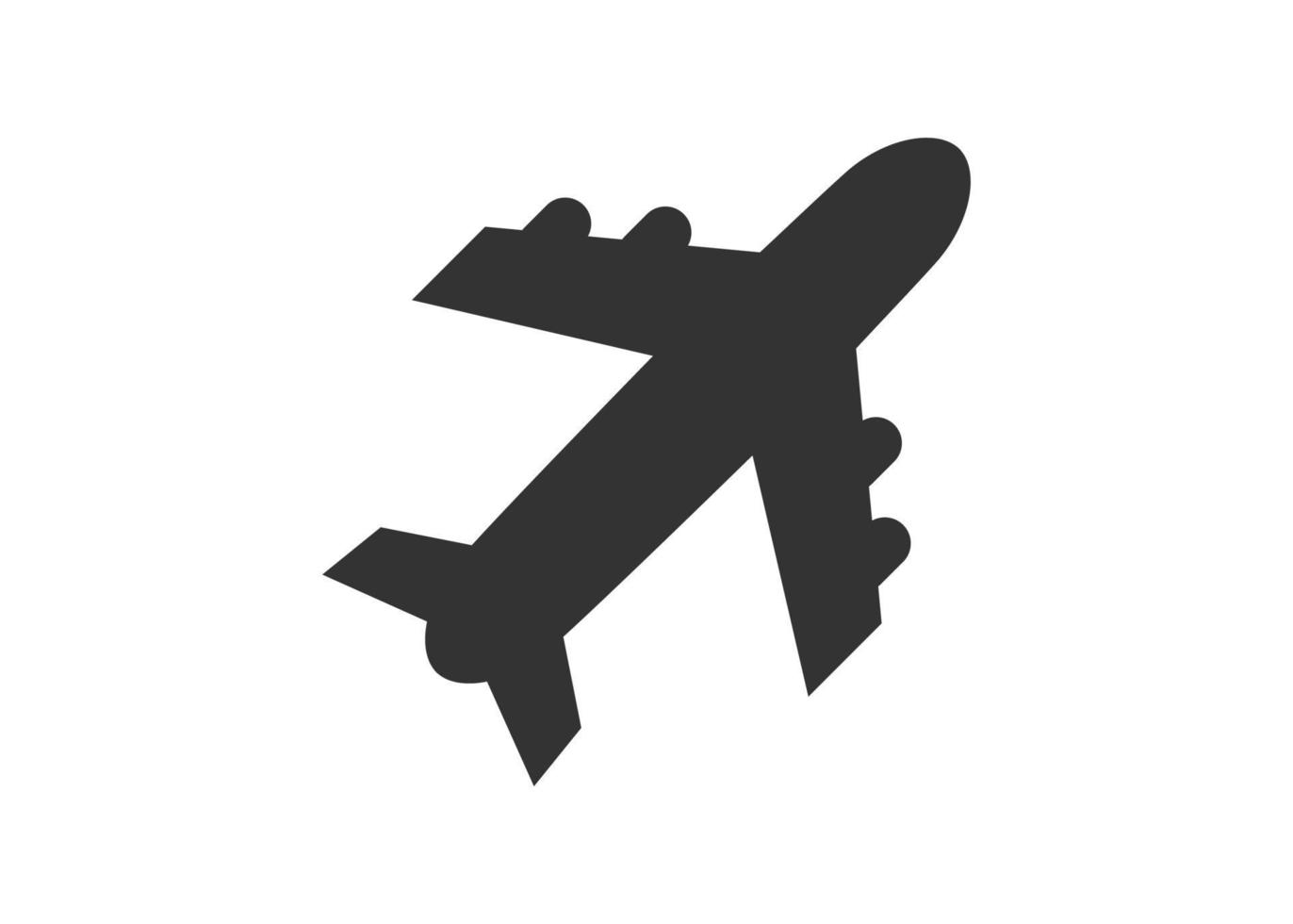 avion logo icône conception modèle isolé vecteur