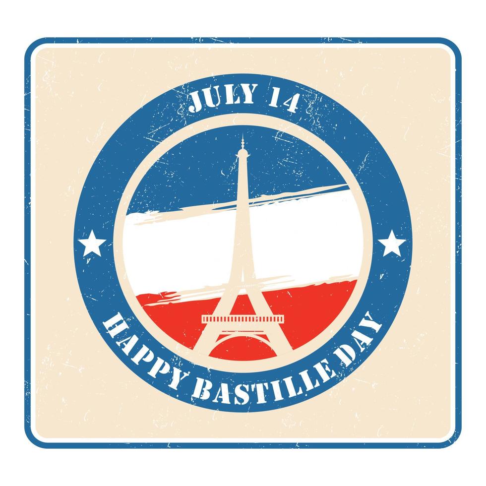 carte, bannière ou affiche pour français nationale jour, heureux Bastille jour, moderne Contexte illustration vecteur