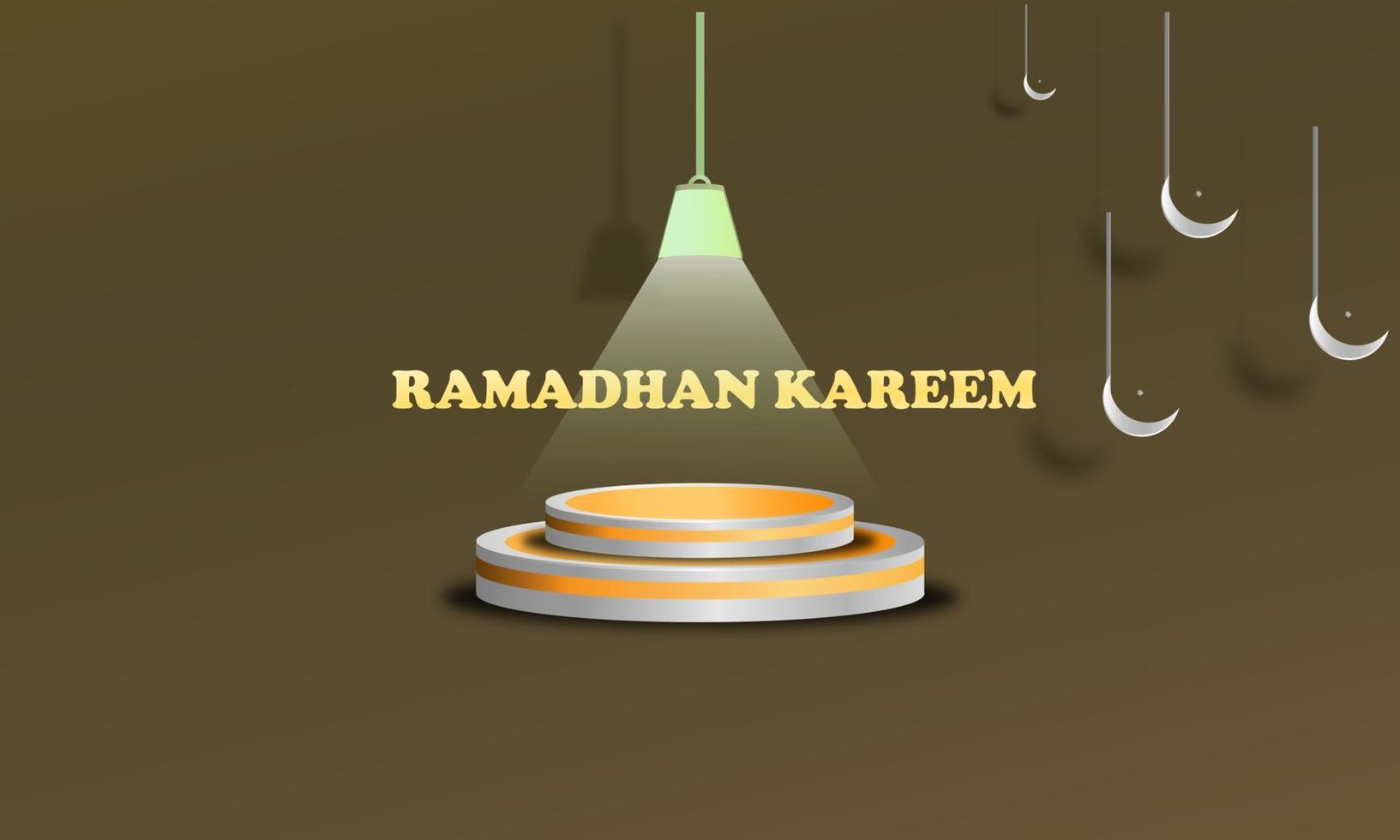 abstrait géométrique Contexte Ramadan thème avec islamique ornement croissant Couleur pastel marron élégant Facile attrayant eps dix vecteur
