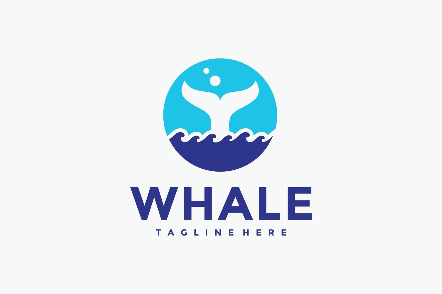 baleine queue vagues logo vecteur