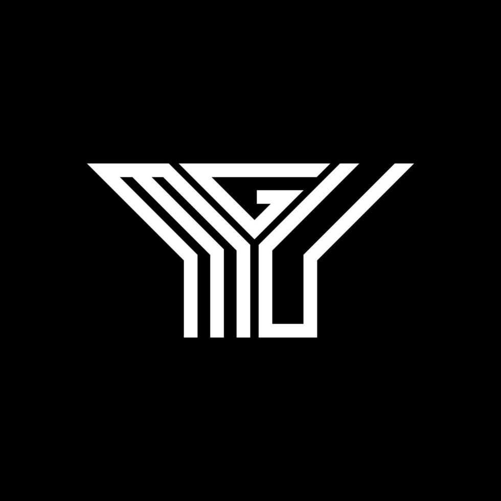 conception créative du logo de lettre mgu avec graphique vectoriel, logo mgu simple et moderne. vecteur