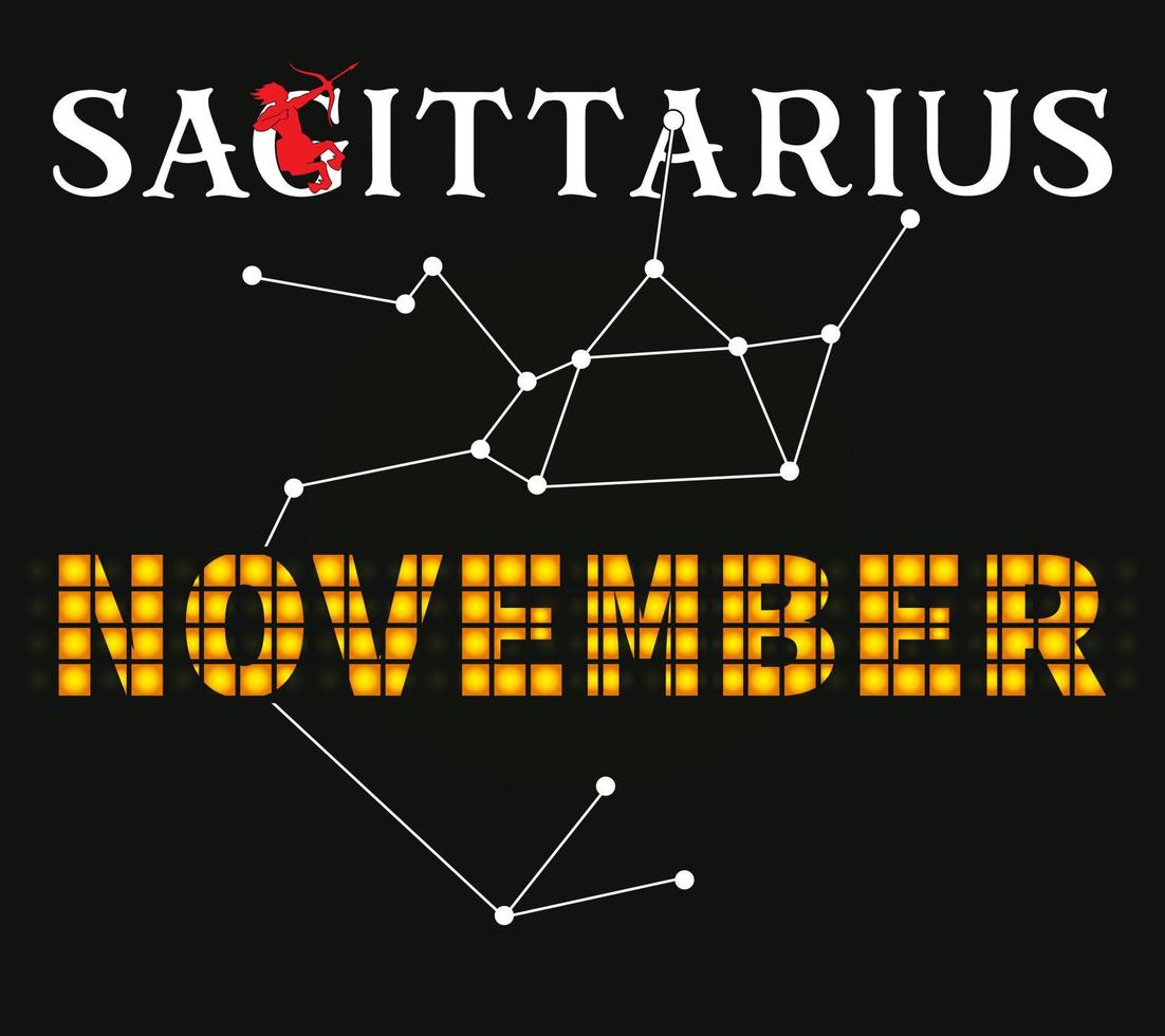Sagittaire novembre chemise, zodiaque Sagittaire vecteur