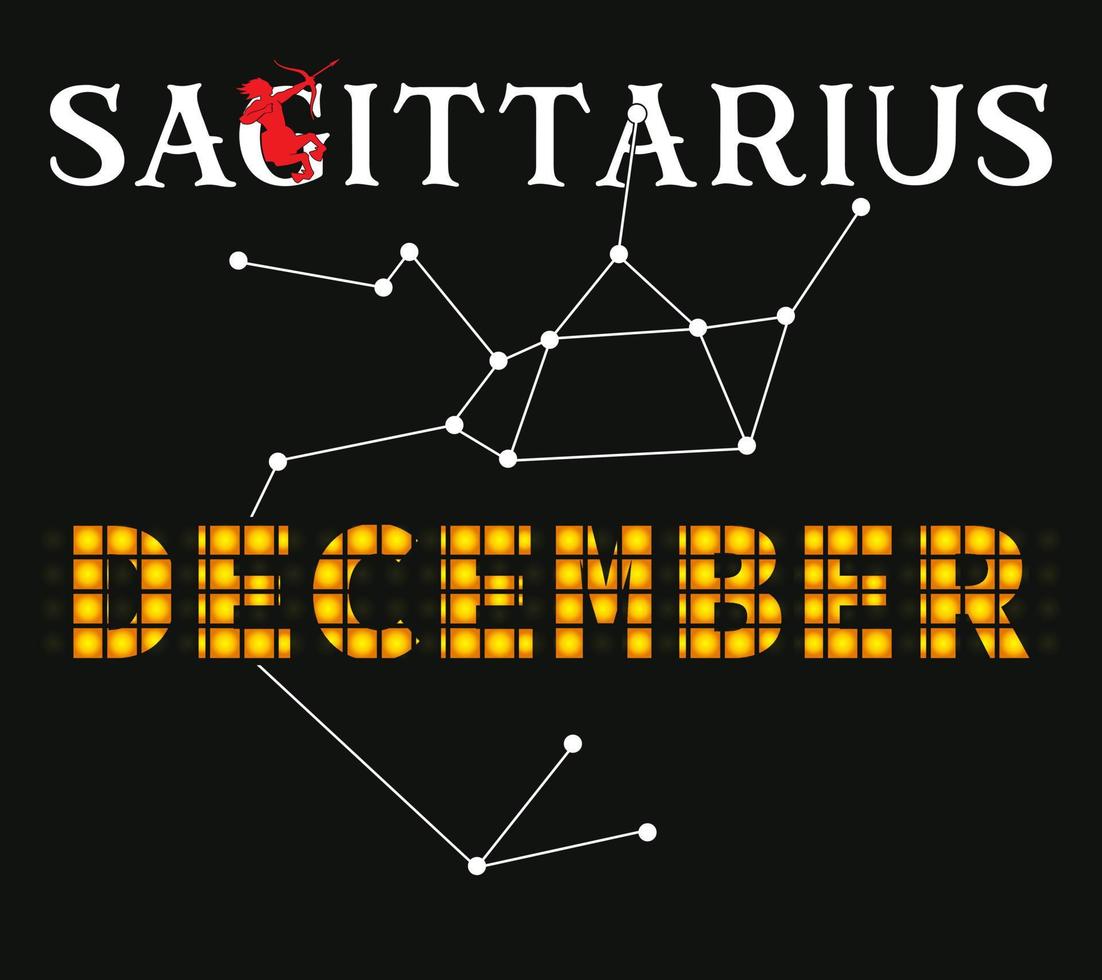 Sagittaire décembre chemise, zodiaque Sagittaire vecteur