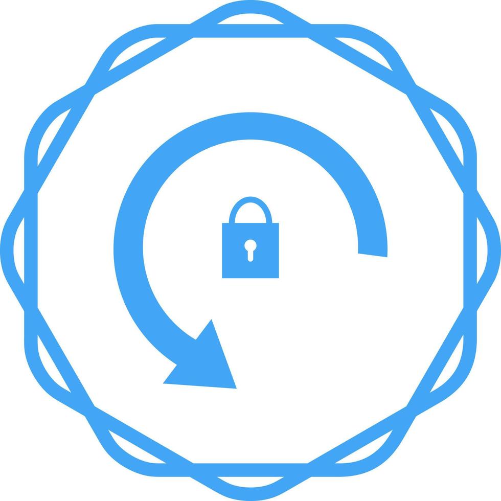 icône de vecteur verrouillé en rotation