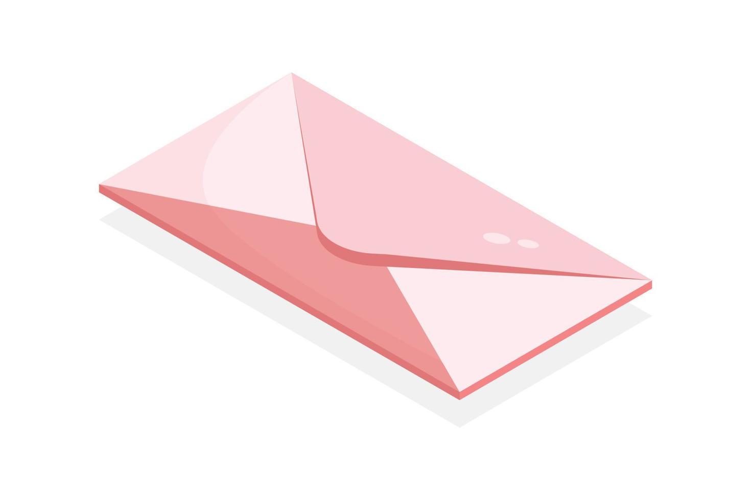 isométrique lettre envelopper vecteur