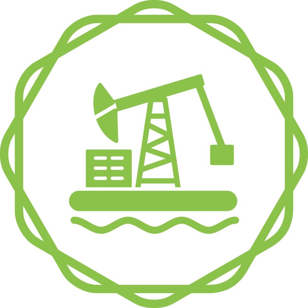 icône de vecteur de plate-forme pétrolière