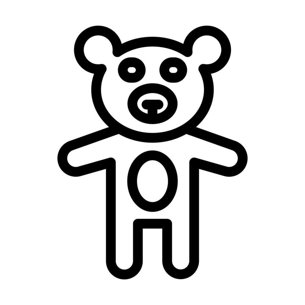 conception d'icône d'ours en peluche vecteur