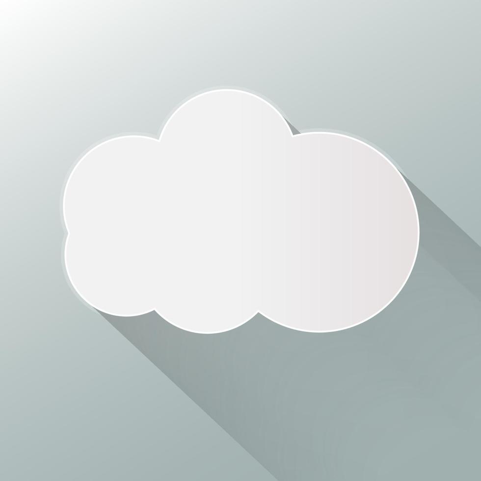 icône de nuage isolé sur fond. nuage plat. vecteur