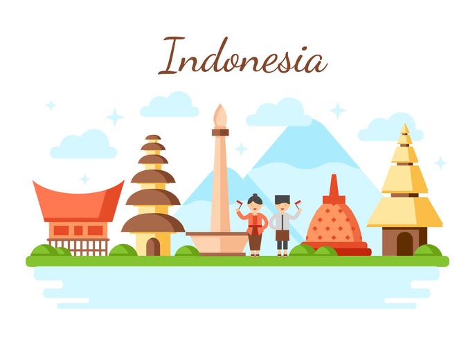 Indonésie vector illustration
