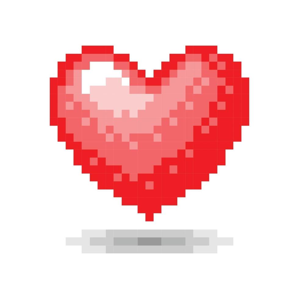 concept de pixel de coeur. illustration vectorielle vecteur