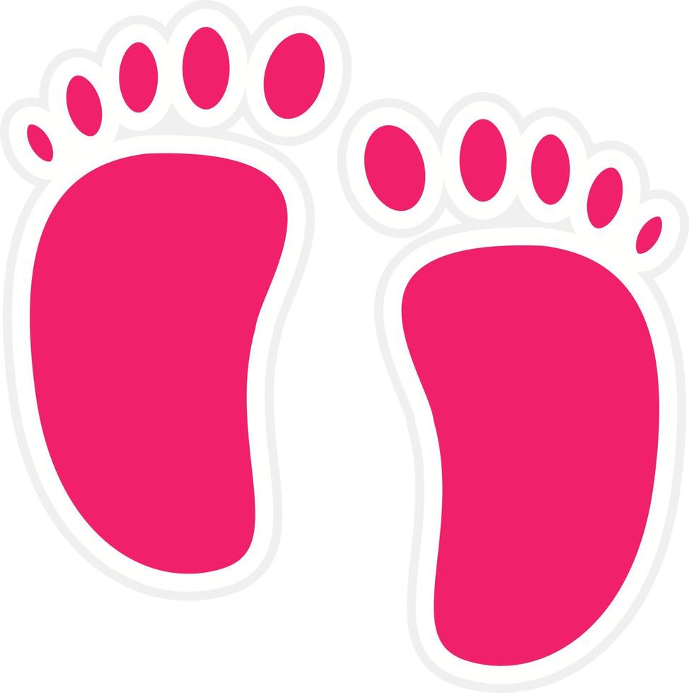bébé pieds vecteur icône style