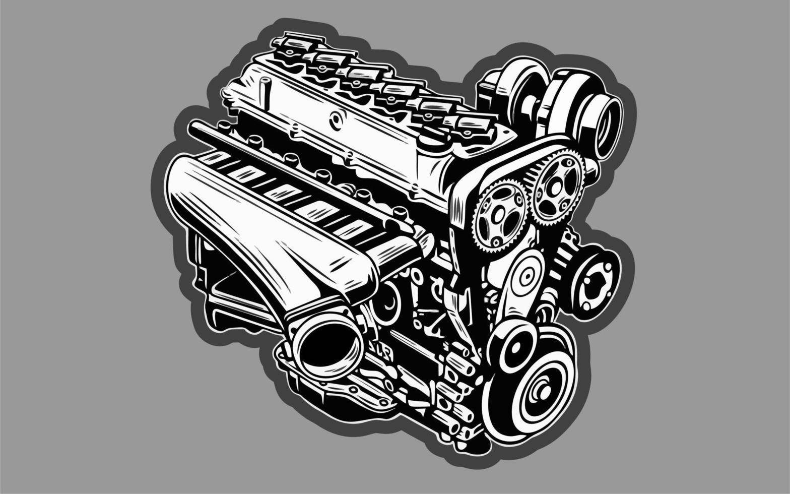 2jz gîte moteur, Toyota supra 2jz moteur baie 3000 tws modifié vecteur