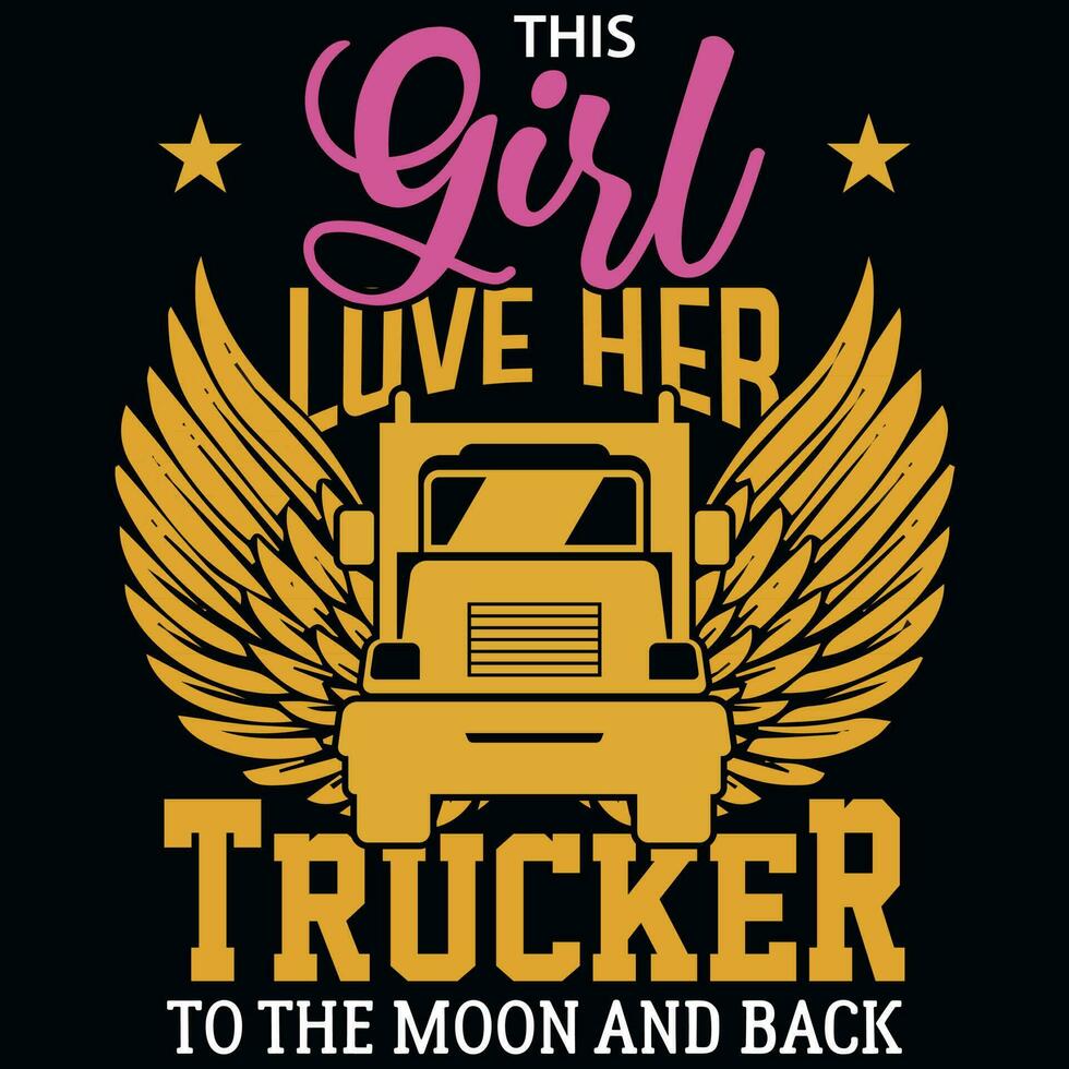un camion conduite ou tuckerman graphique T-shirt conception vecteur