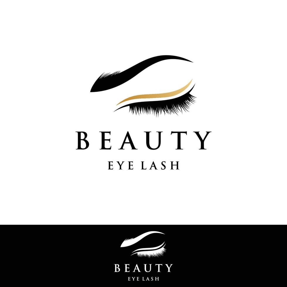 magnifique et luxueux et moderne femme cils et les sourcils logo conception. logo pour entreprise, beauté salon, se maquiller, cil magasin. vecteur