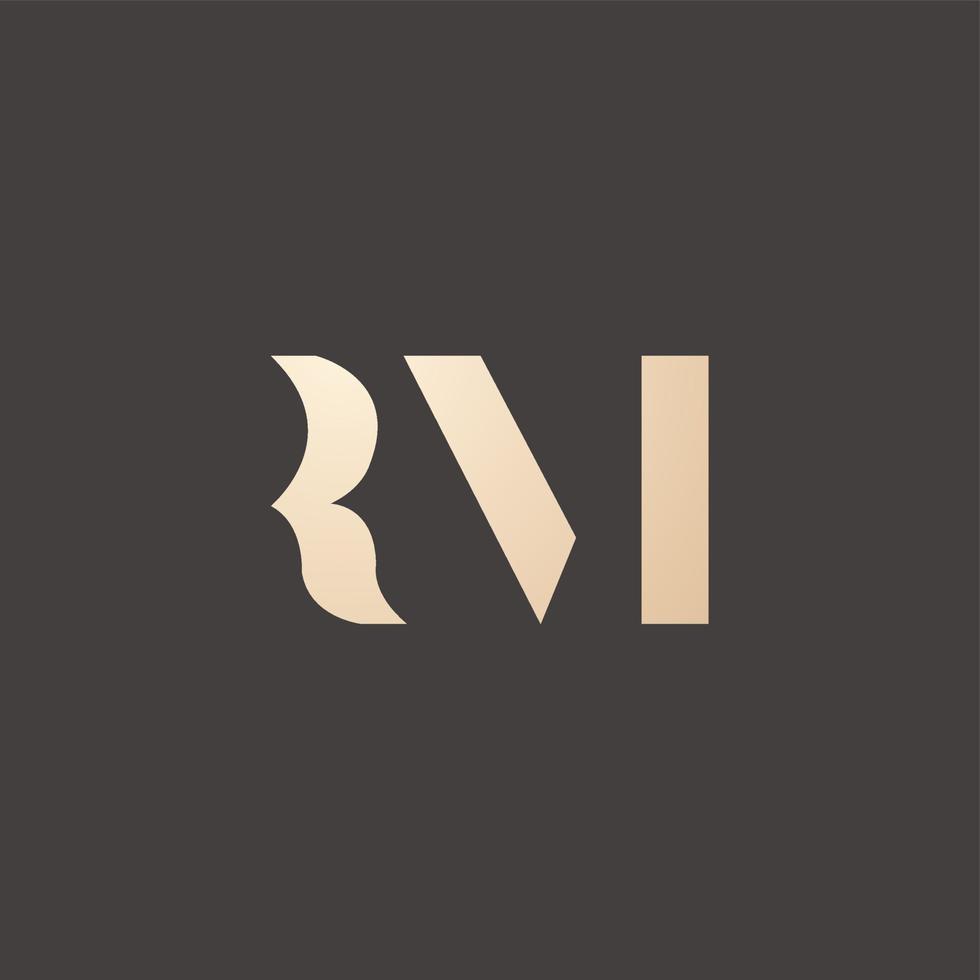 luxe et moderne abstrait rm lettre logo conception vecteur