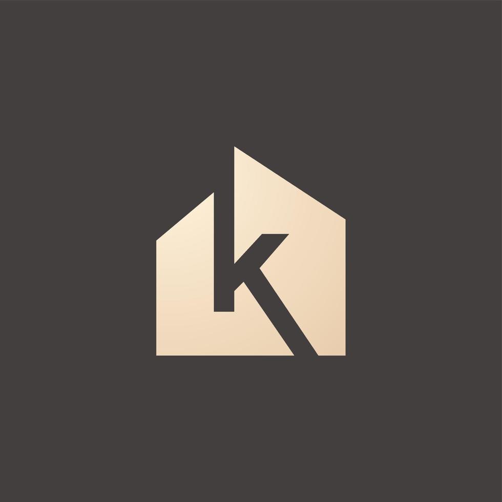 luxe et moderne k lettre logo conception vecteur