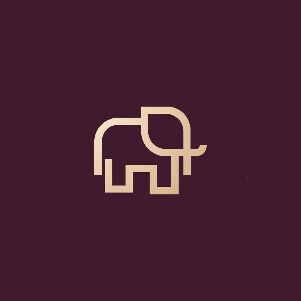 luxe et Créatif l'éléphant logo conception vecteur