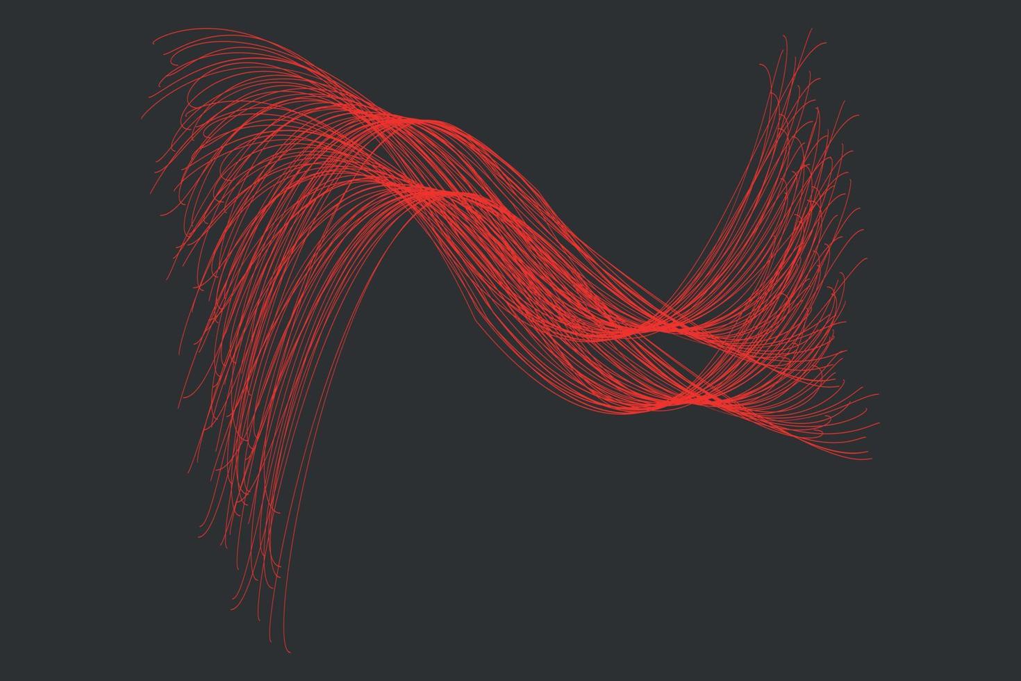 abstrait Contexte avec vague, abstrait rouge vague lignes Contexte. vecteur