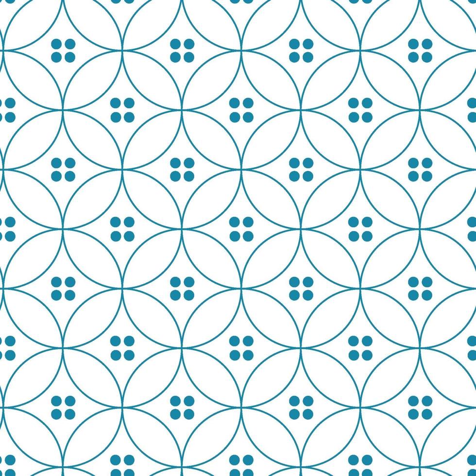 motif de ligne de cercle géométrique moderne abstrait sans soudure pour fond élégant. toile de fond géométrique bleue. modèle japonais de vecteur. vecteur