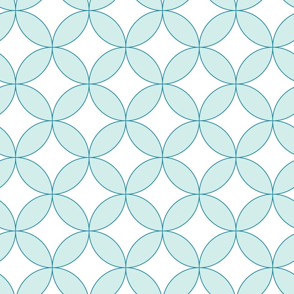 motif géométrique sans couture du cercle et du carré. fond abstrait bleu clair. modèle sans couture japonais. illustration vectorielle rétro. vecteur