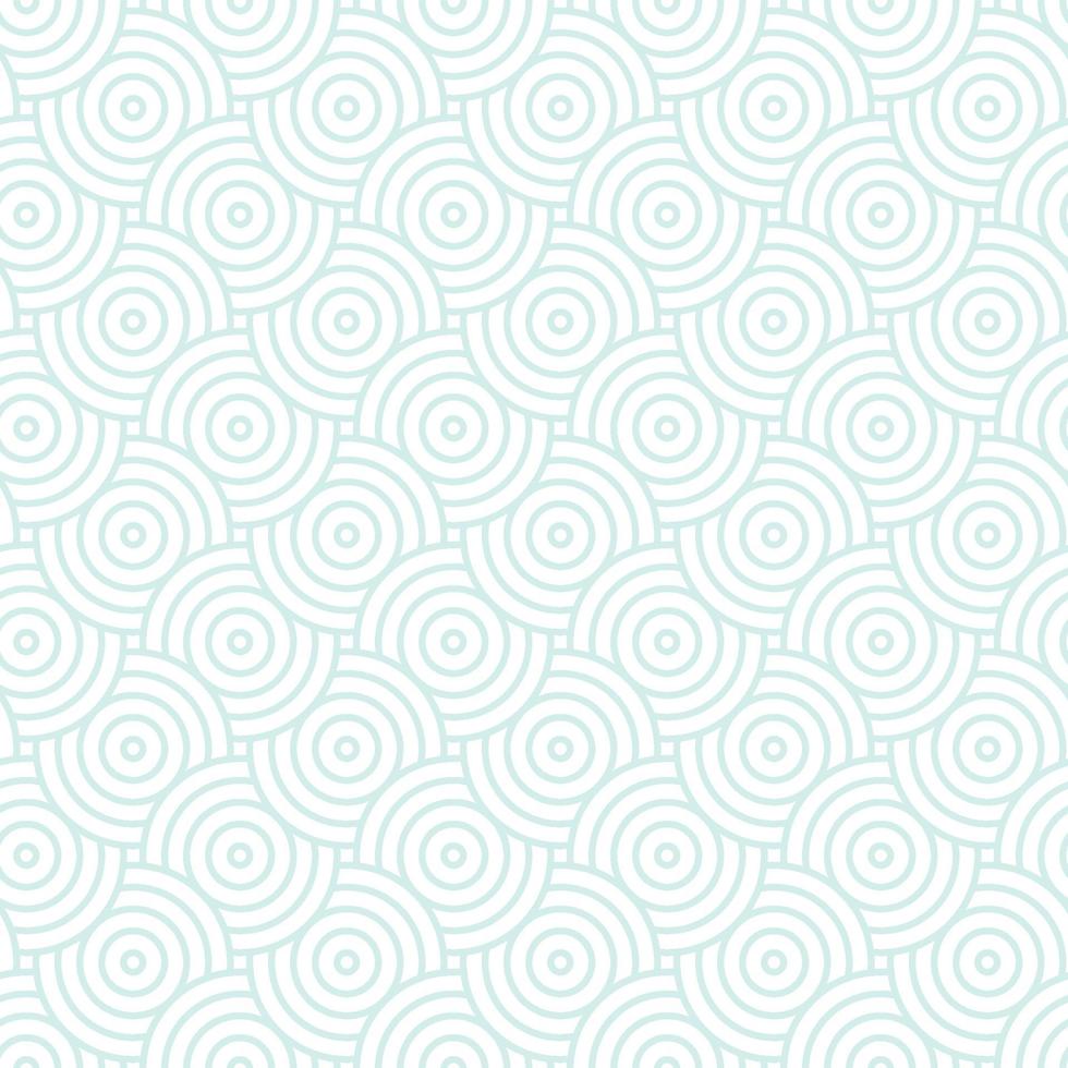 motif de cercles répétitifs qui se croisent bleu et blanc. arrière-plan transparent de cercles de style japonais. texture répétée sans fin. illustration vectorielle. graphique vectoriel oriental minimal