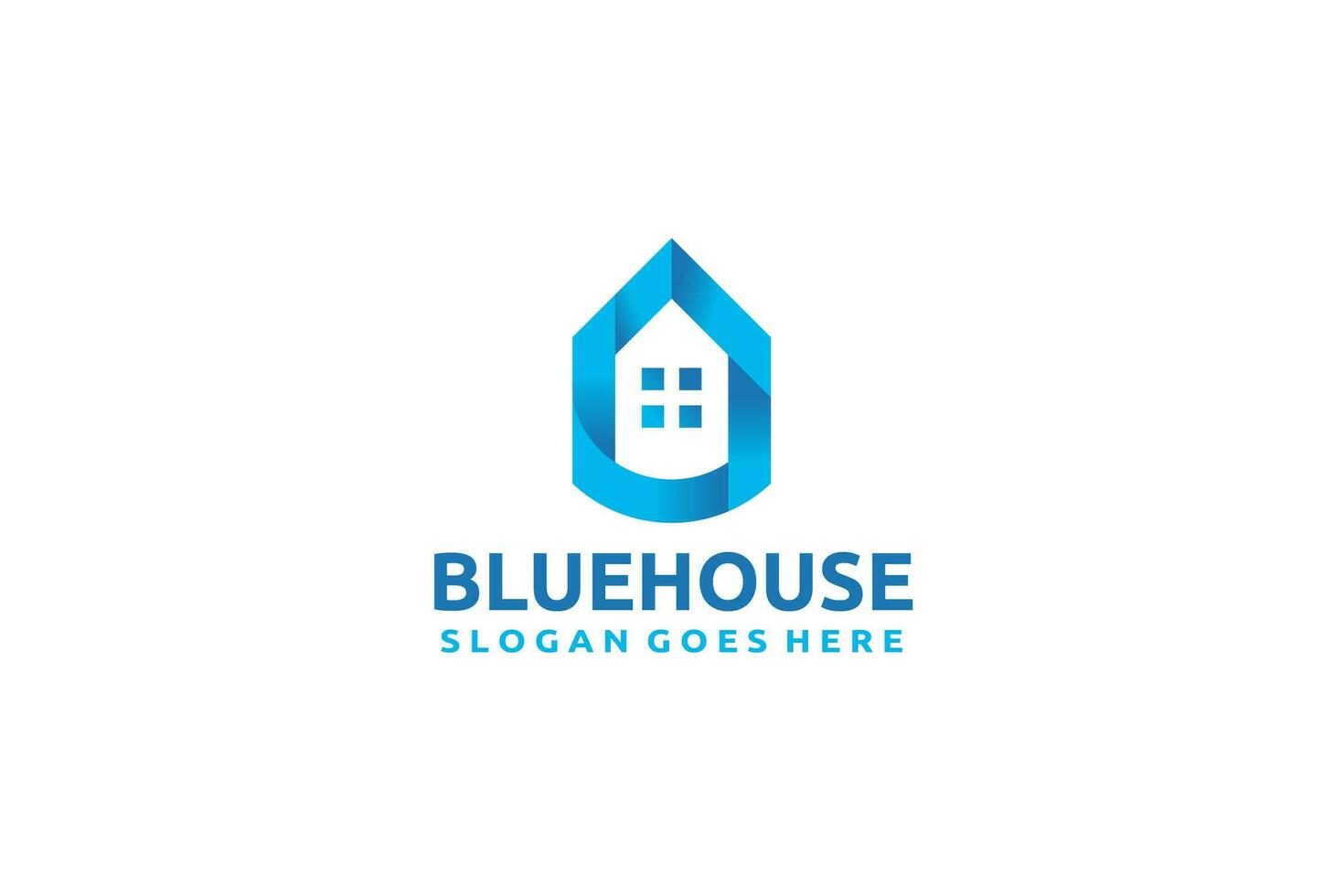 Logo de la maison bleue vecteur