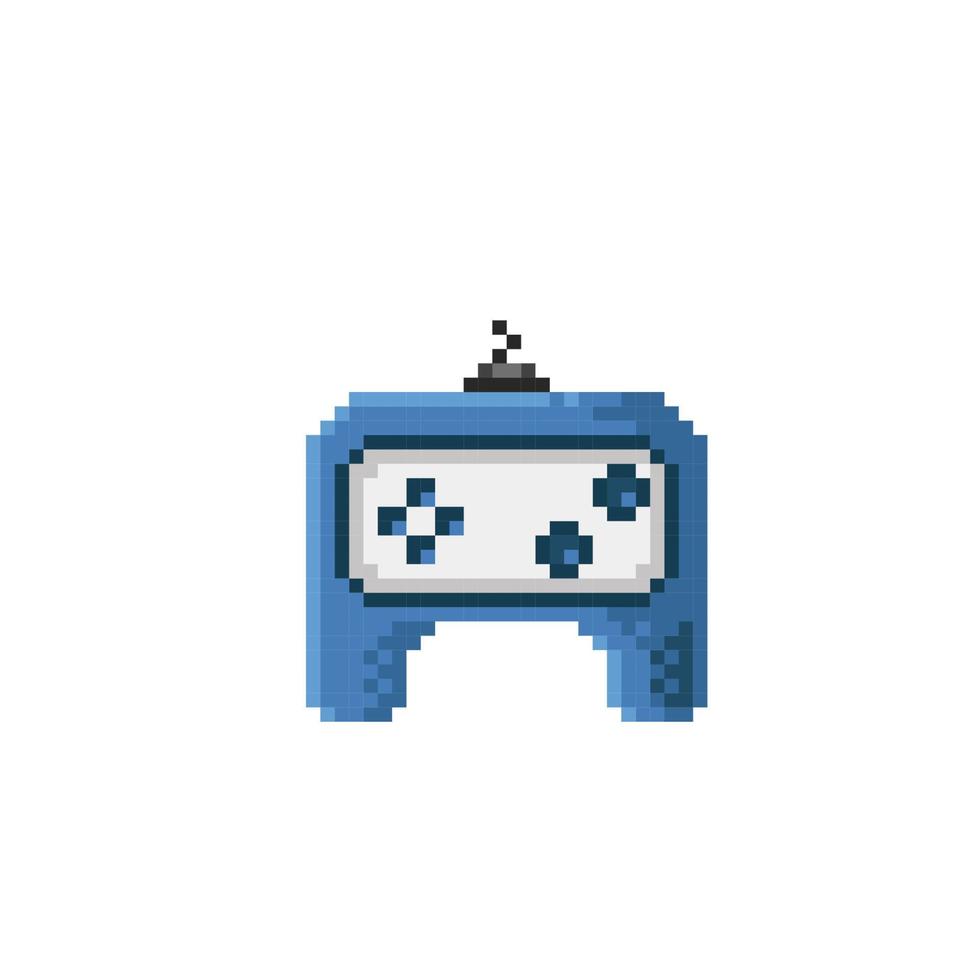 console manette dans pixel art style vecteur