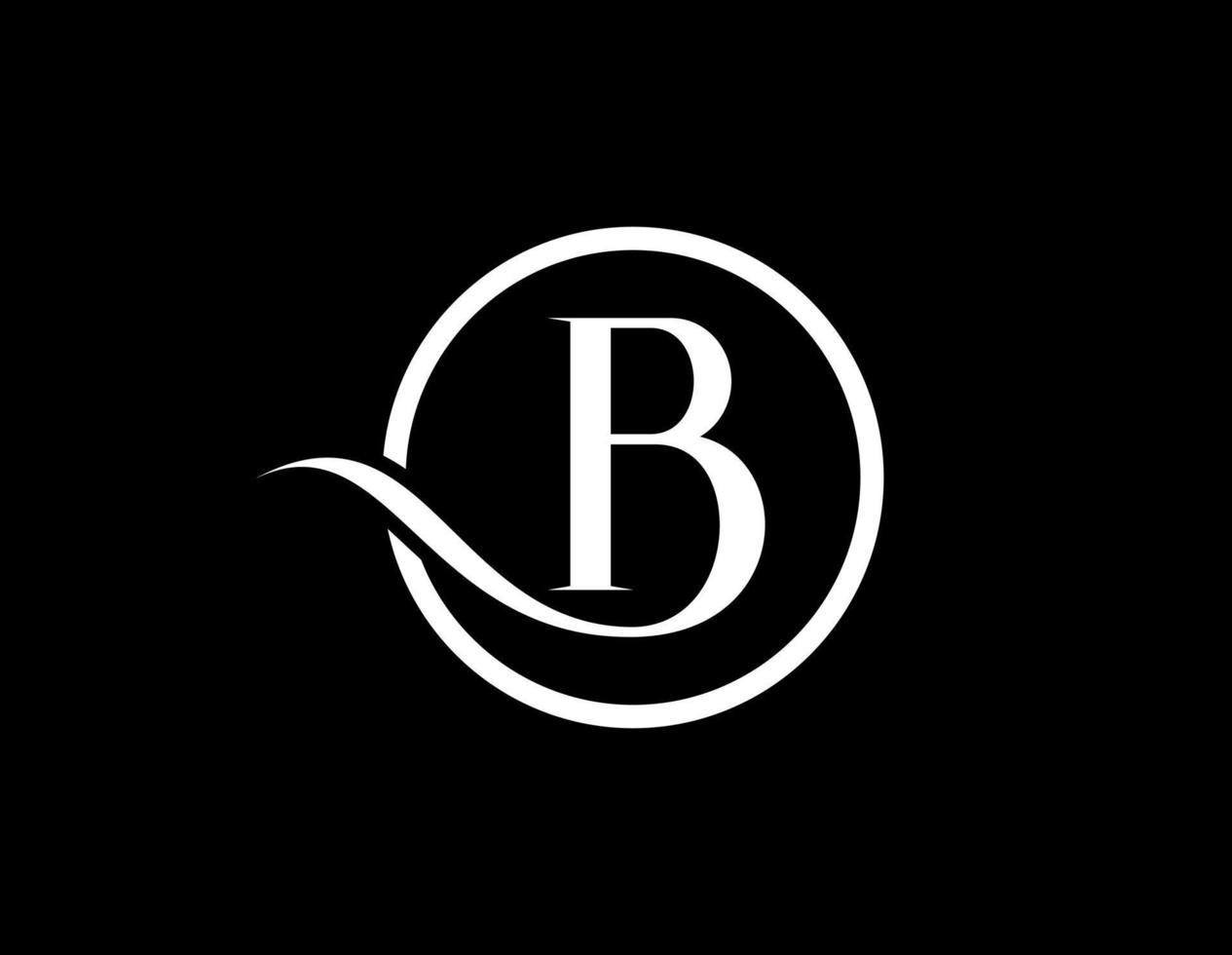 initiale lettre b cercle logo conception vecteur