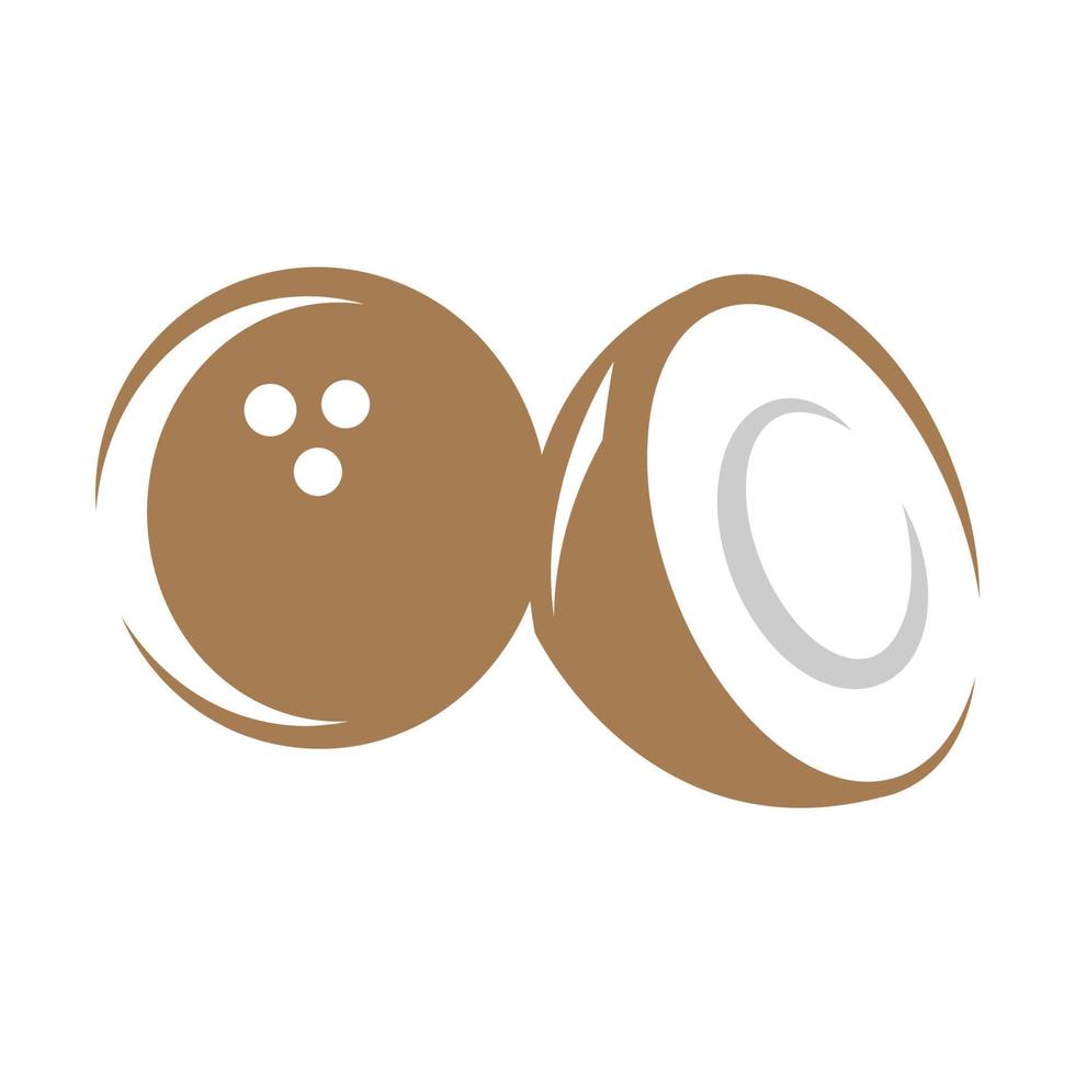noix de coco icône logo conception vecteur