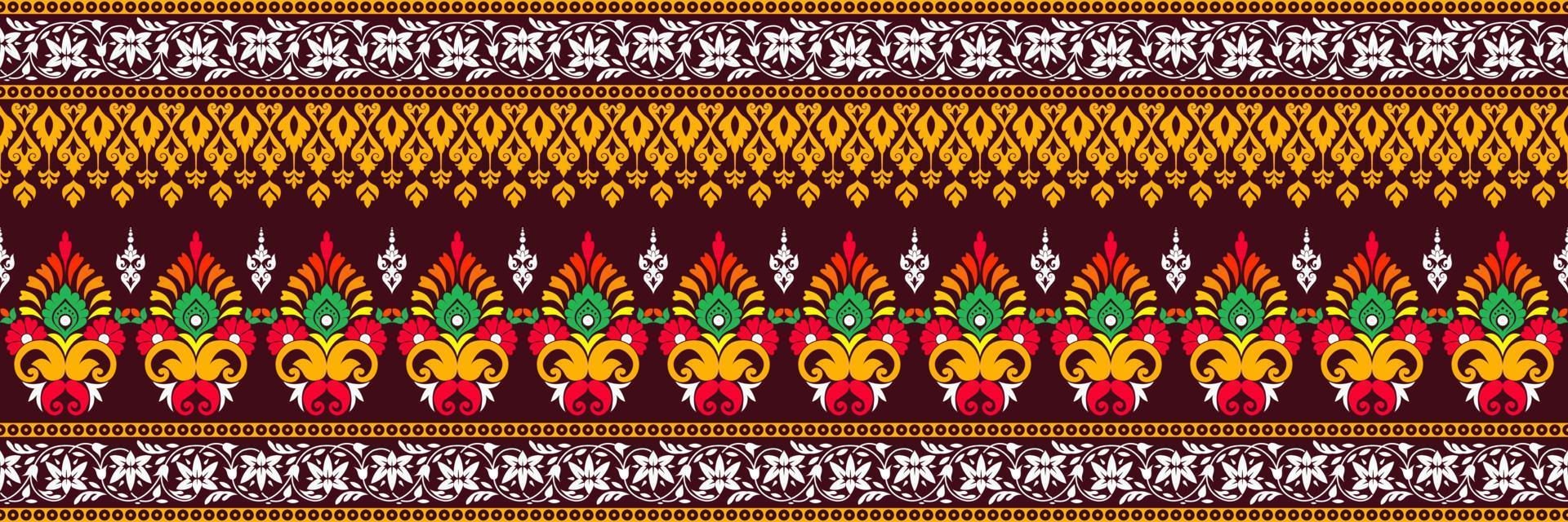 floral sans couture modèle. vecteur Indien décoratif fond d'écran. batik Indonésie. coloré modèle avec paisley et stylisé fleurs. conception pour emballage papier, couverture, tissu, textile, fond d'écran, rideaux