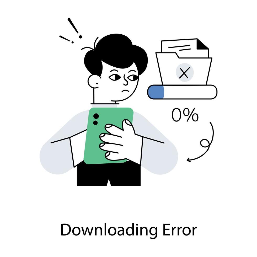branché Téléchargement Erreur vecteur