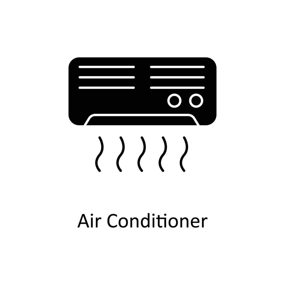 air Conditionneur vecteur solide Icônes. Facile Stock illustration Stock