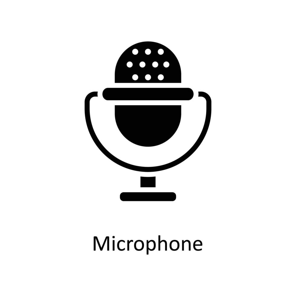microphone vecteur solide Icônes. Facile Stock illustration Stock