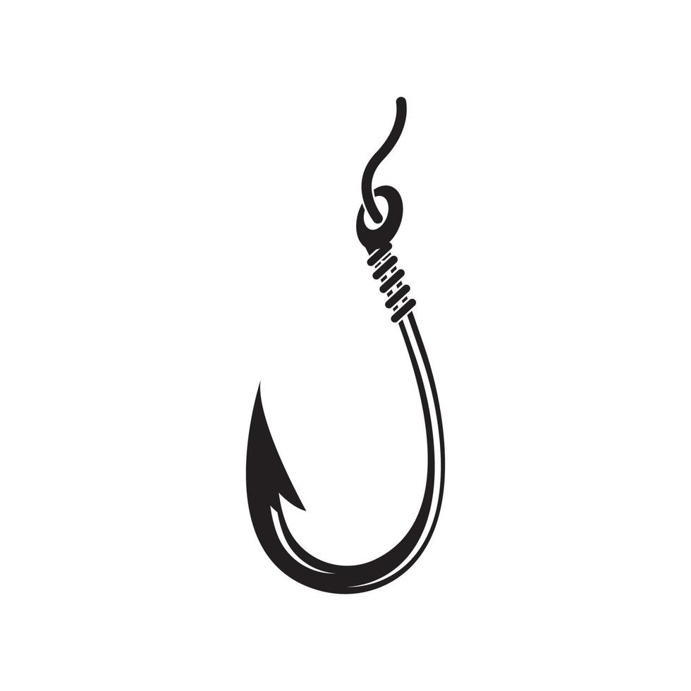 pêche crochet logo vecteur icône illustration conception