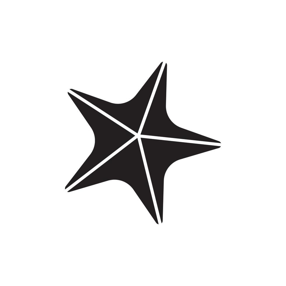étoile de mer logo icône, vecteur illustration modèle conception