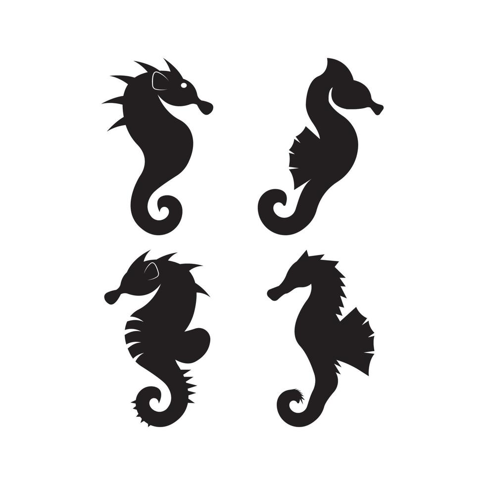 hippocampe logo icône, vecteur illustration modèle conception