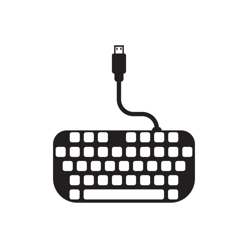 ordinateur clavier symbole icône logo, illustration conception modèle vecteur