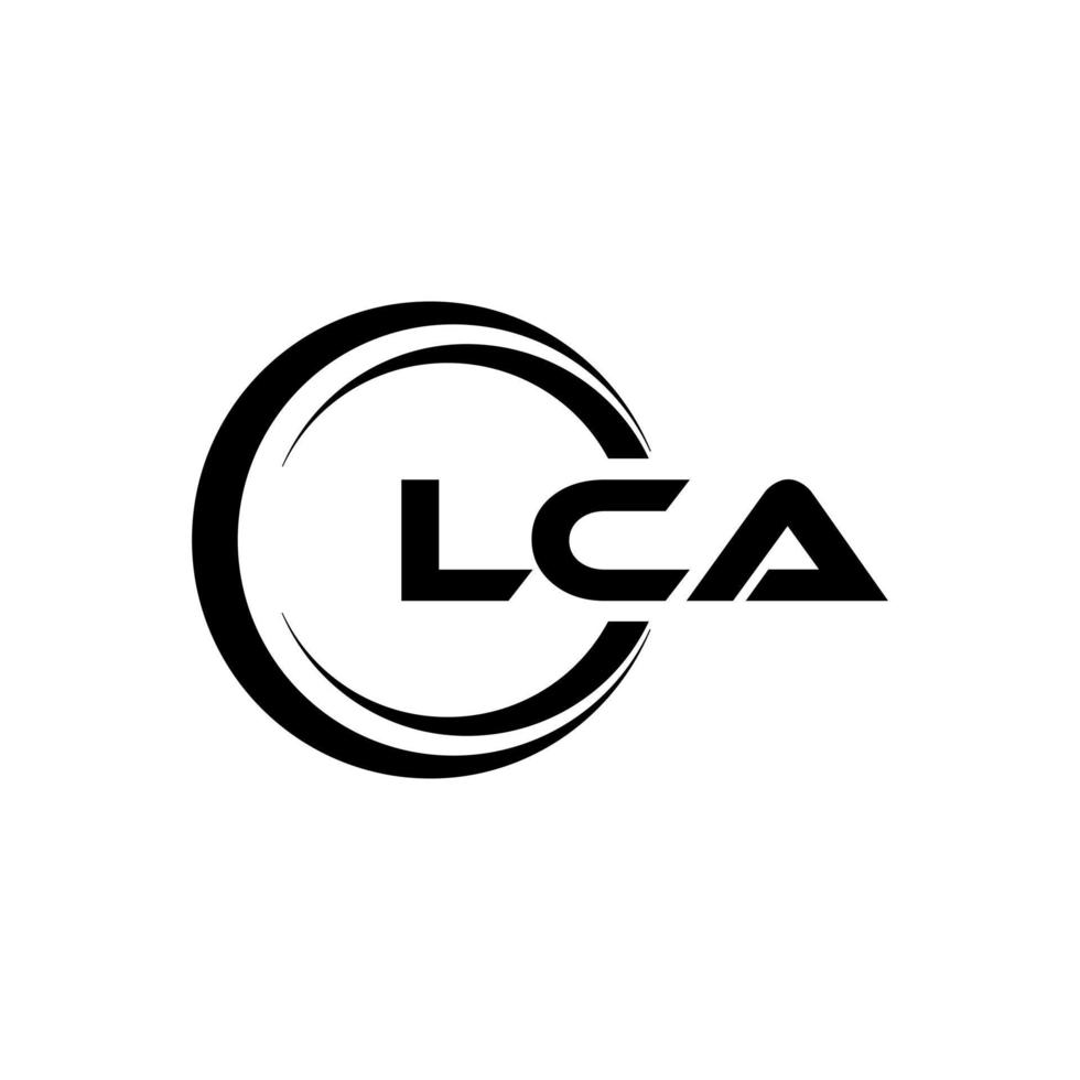 lca lettre logo conception dans illustration. vecteur logo, calligraphie dessins pour logo, affiche, invitation, etc.