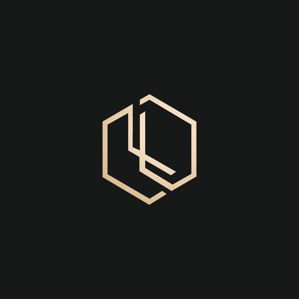 luxe et moderne ll lettre logo conception vecteur